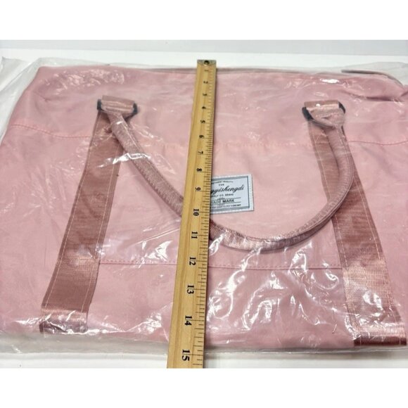 Women's Pink Travel Duffle Bag Pink Overnight, Sports, Gym, Carrier Tote, New ! - Picture 9 of 9